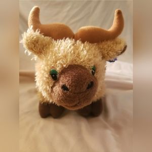 Vintage 2002 Tan Brown Bull Cow Buffalo King Plush 8 Inches with tags